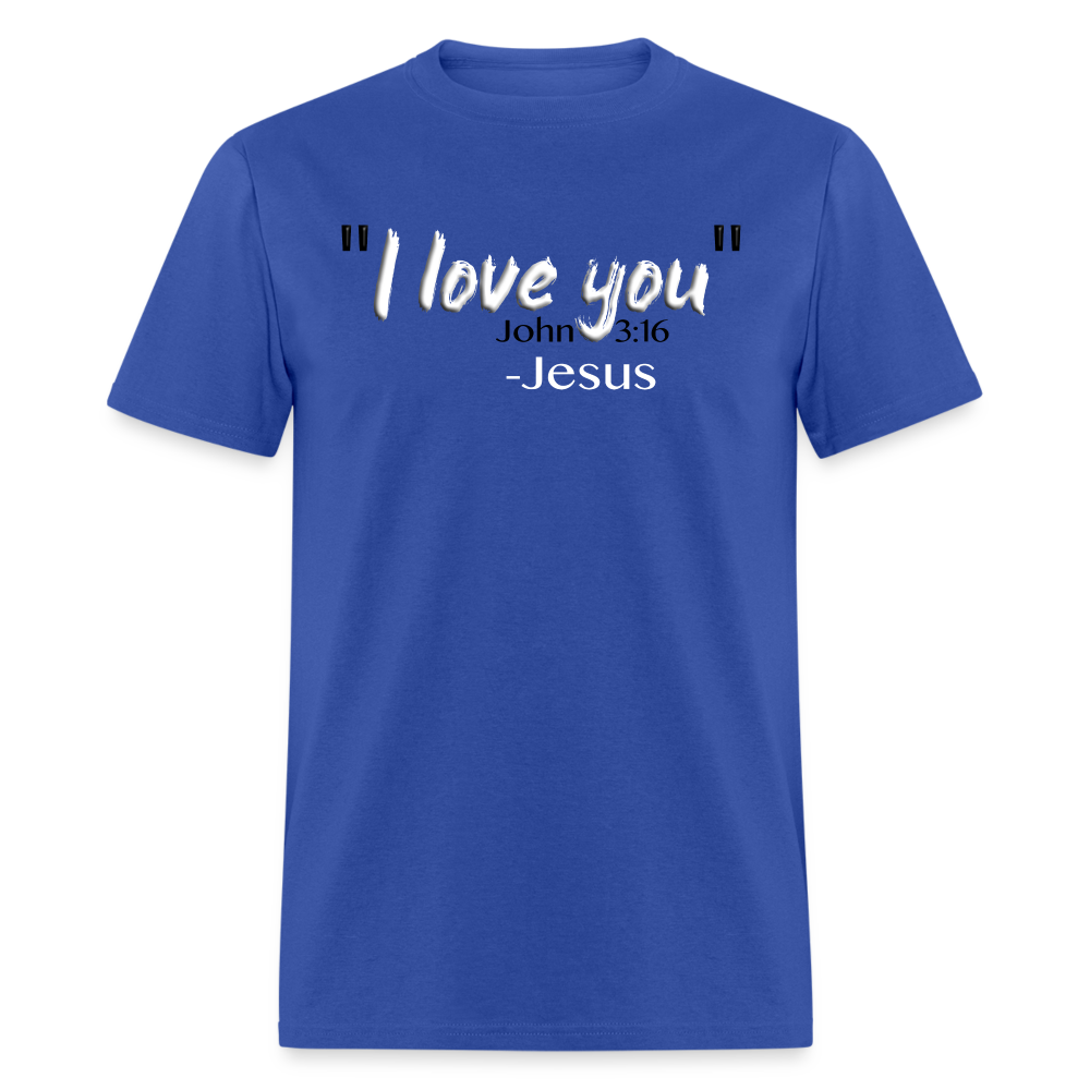 I Love You - royal blue