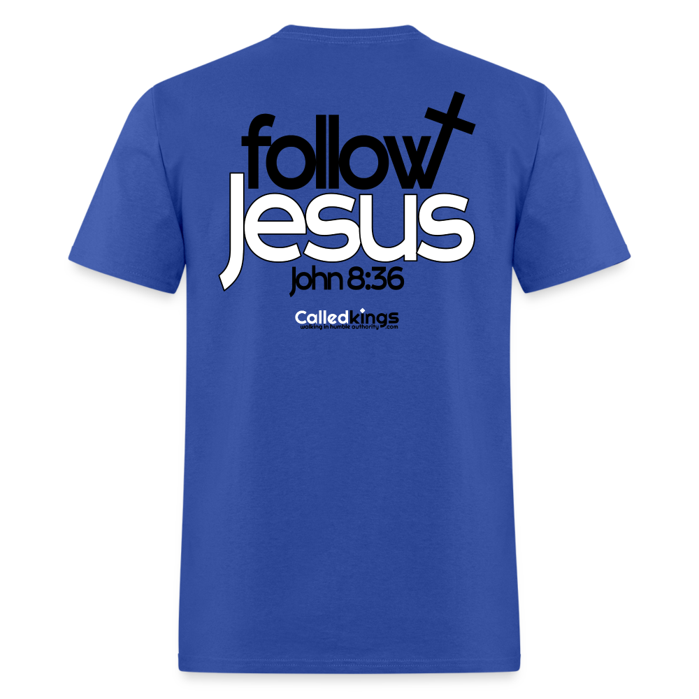 WTBSF? Follow Jesus - royal blue