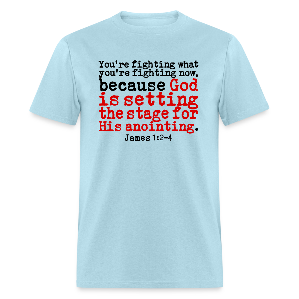 God is Setting the Stage - powder blue