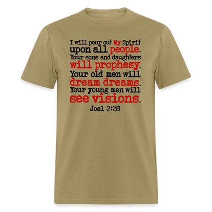 I Will Pour Out My Spirit - khaki