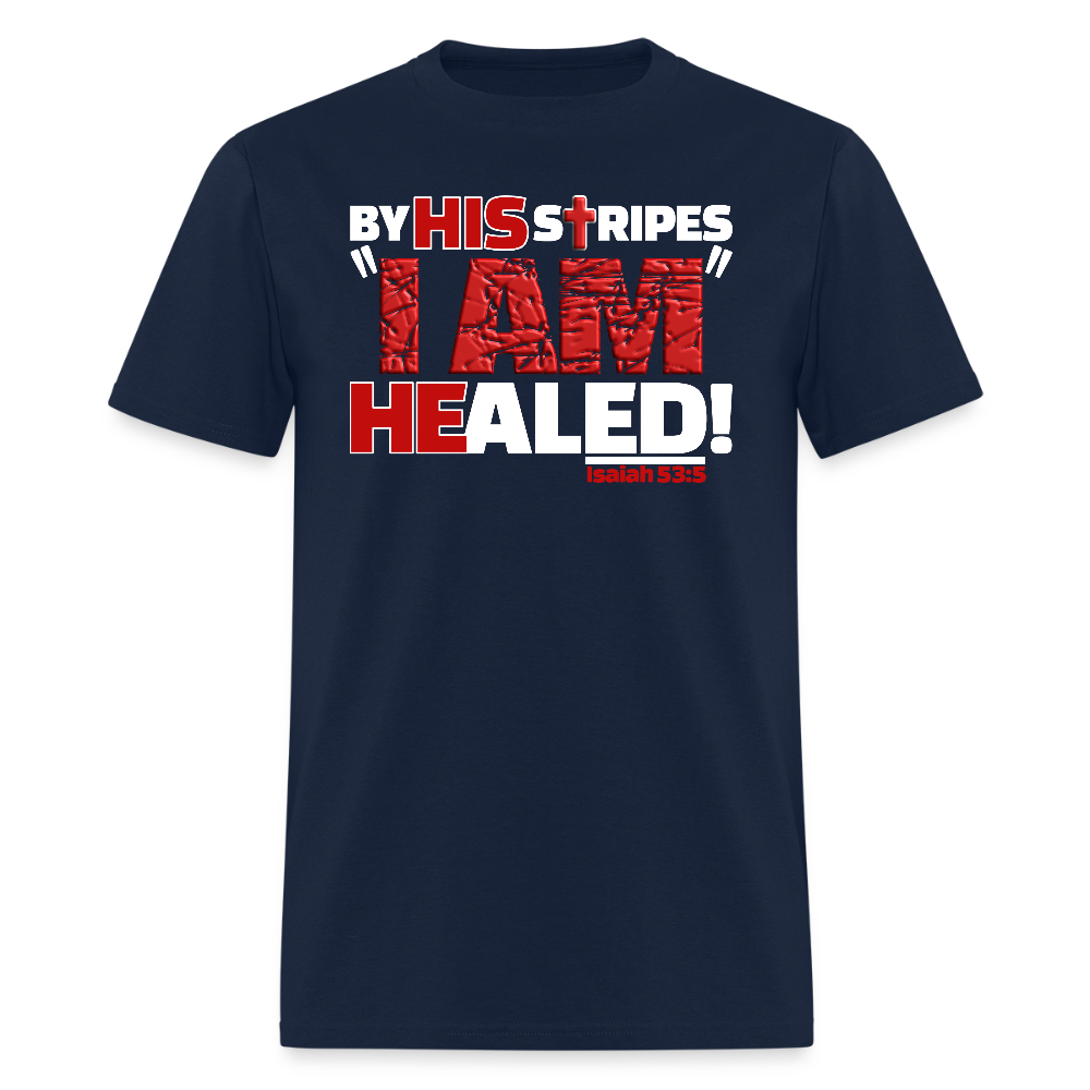 By His Stripes I Am Healed - navy