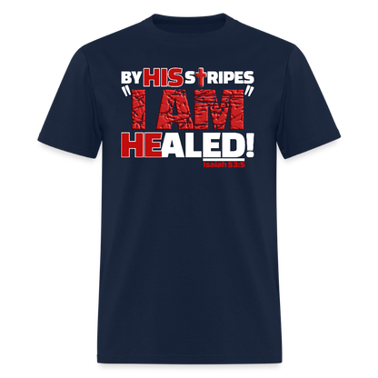 By His Stripes I Am Healed - navy