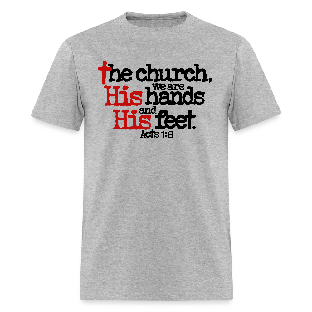 Church His Hands His Feet - heather gray