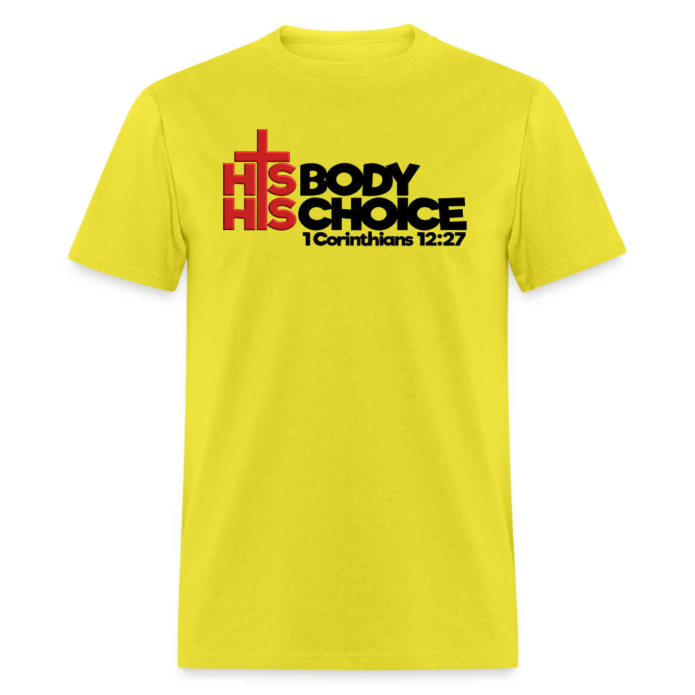 His Body His Choice - yellow