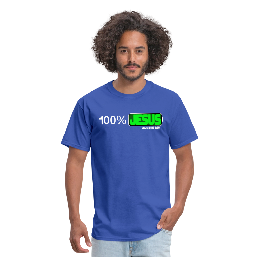 100% Jesus - royal blue