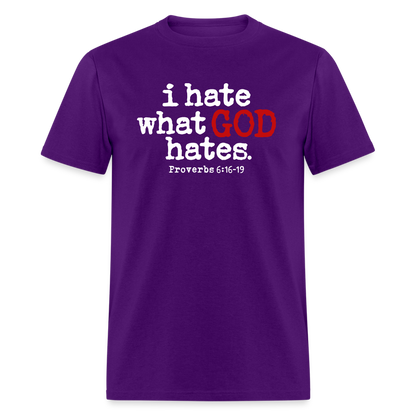 I Hate What God Hates - purple