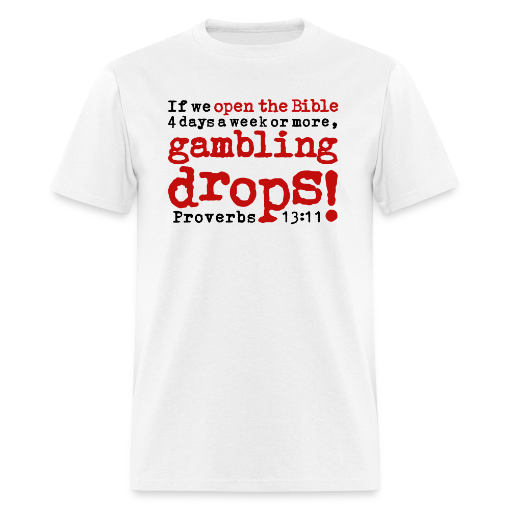 Open Bible Gambling Drops - white