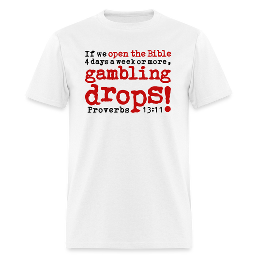 Open Bible Gambling Drops - white