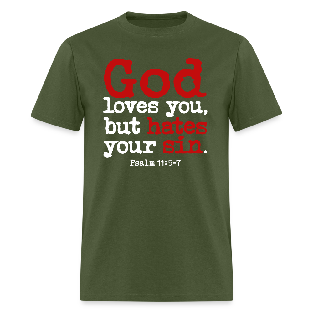 God Hates Sin - military green