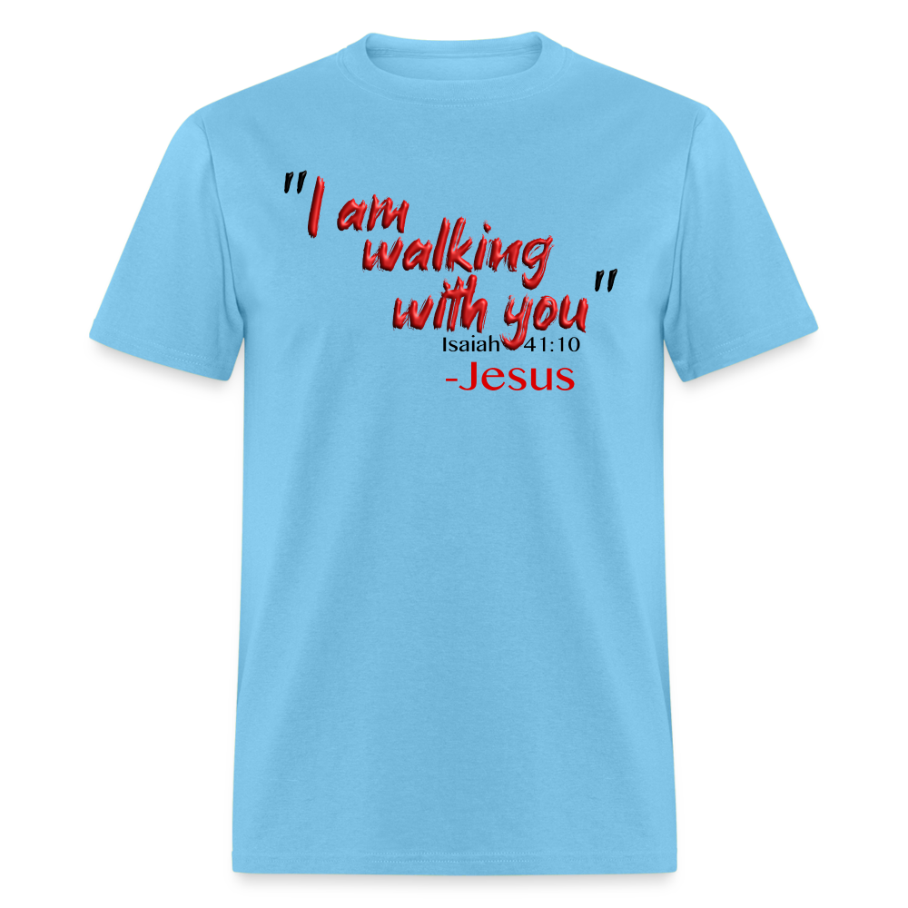 I Am Walking With You - aquatic blue