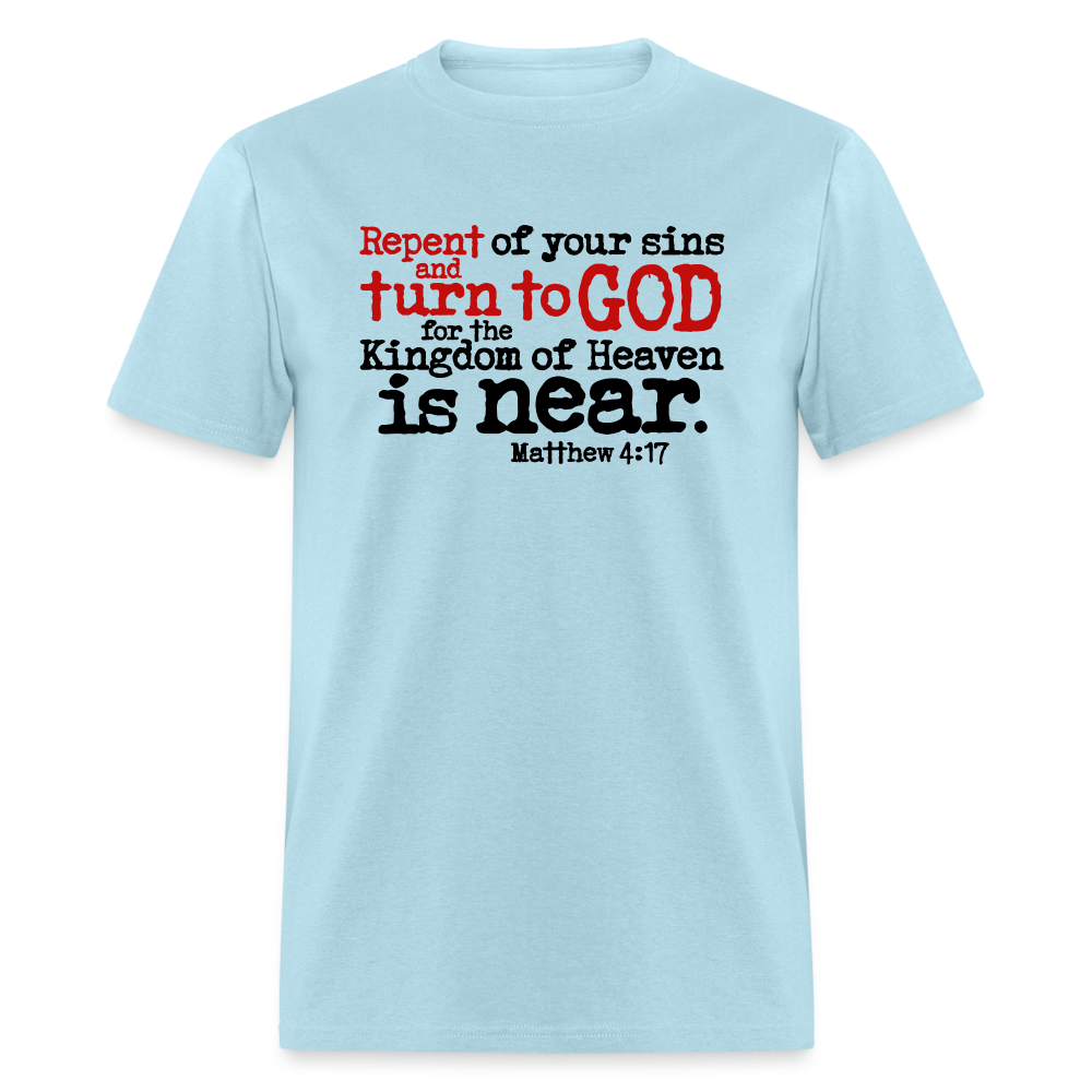 Repeat and Turn to God - powder blue