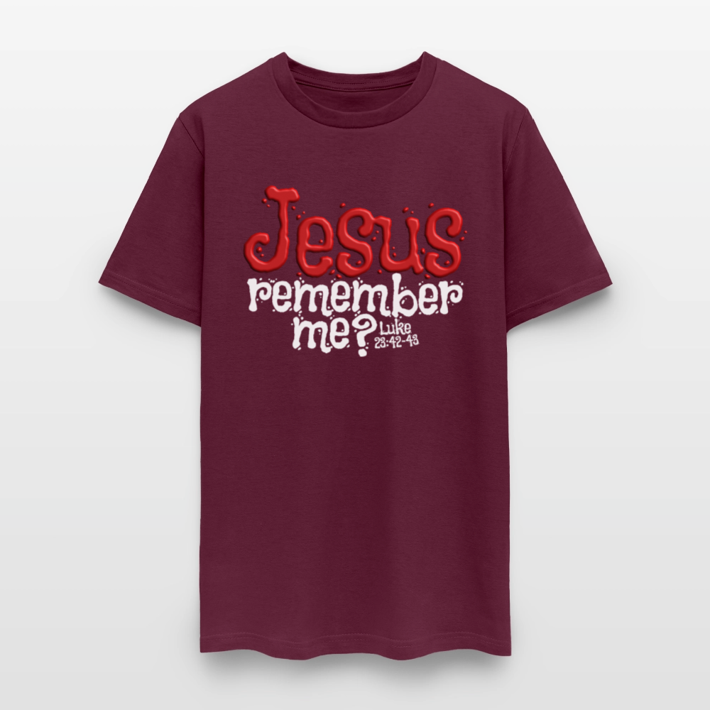 Jesus Remember me - burgundy
