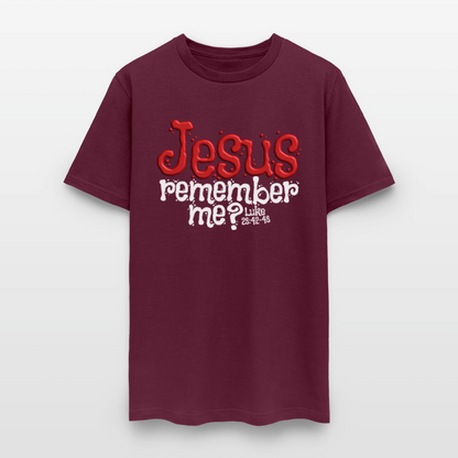 Jesus Remember me - burgundy