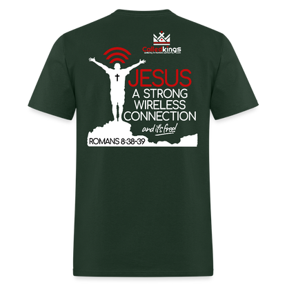 Jesus Strong Wireless Connection - forest green