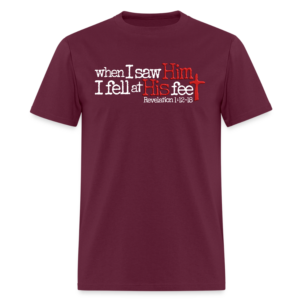 I Fell at His Feet - burgundy