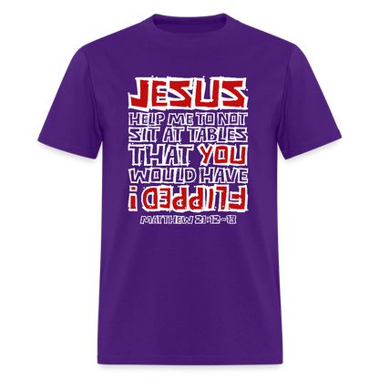 Jesus Flipped - purple