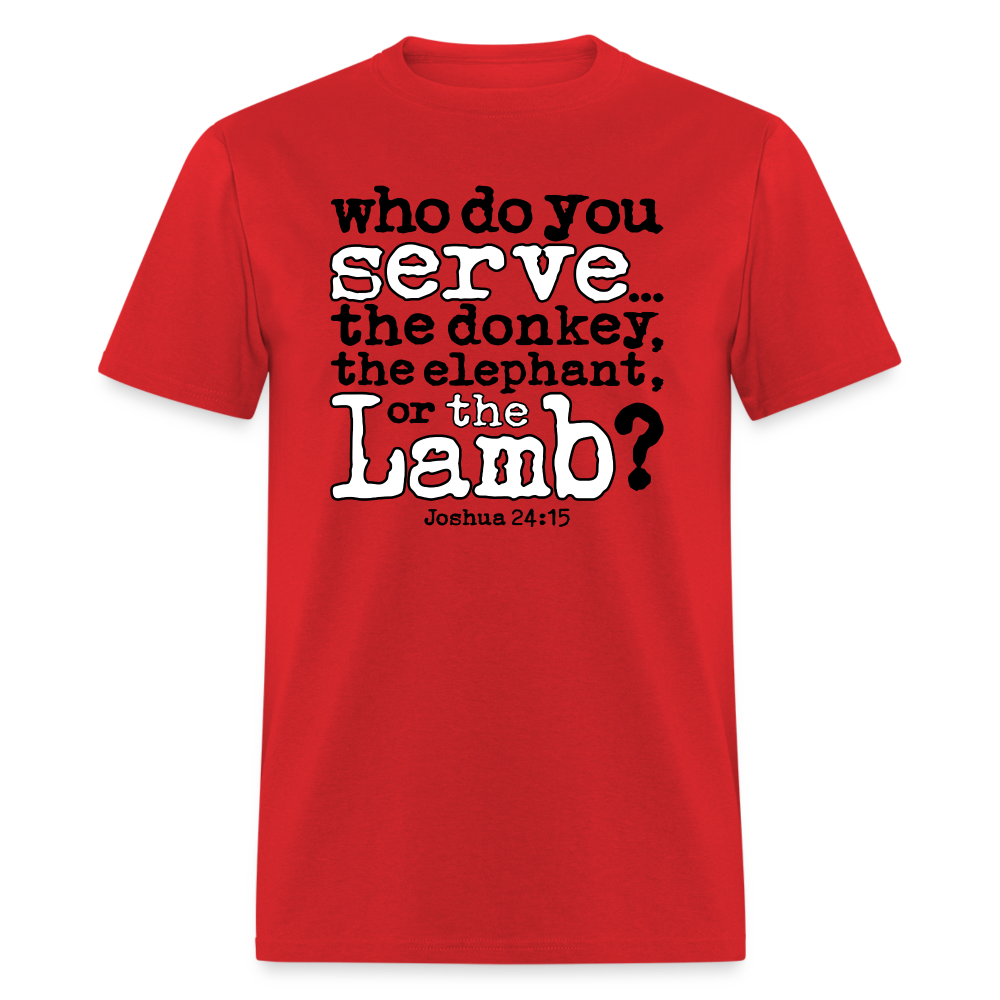 Donkey, Elephant, or Lamb - red