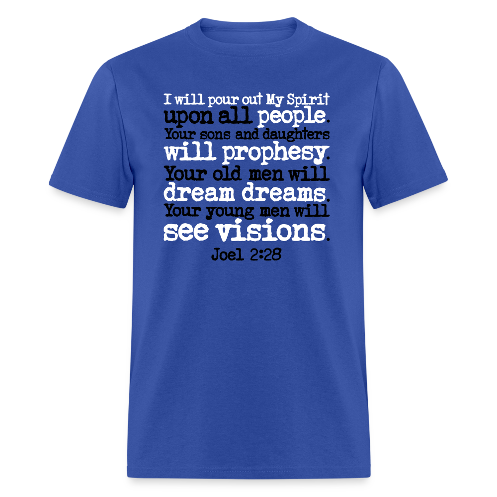 I Will Pour Out My Spirit - royal blue