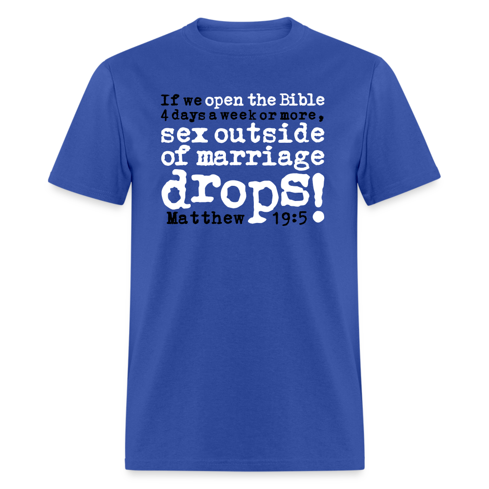 Open Bible Sex Outside of Marriage Drops - royal blue