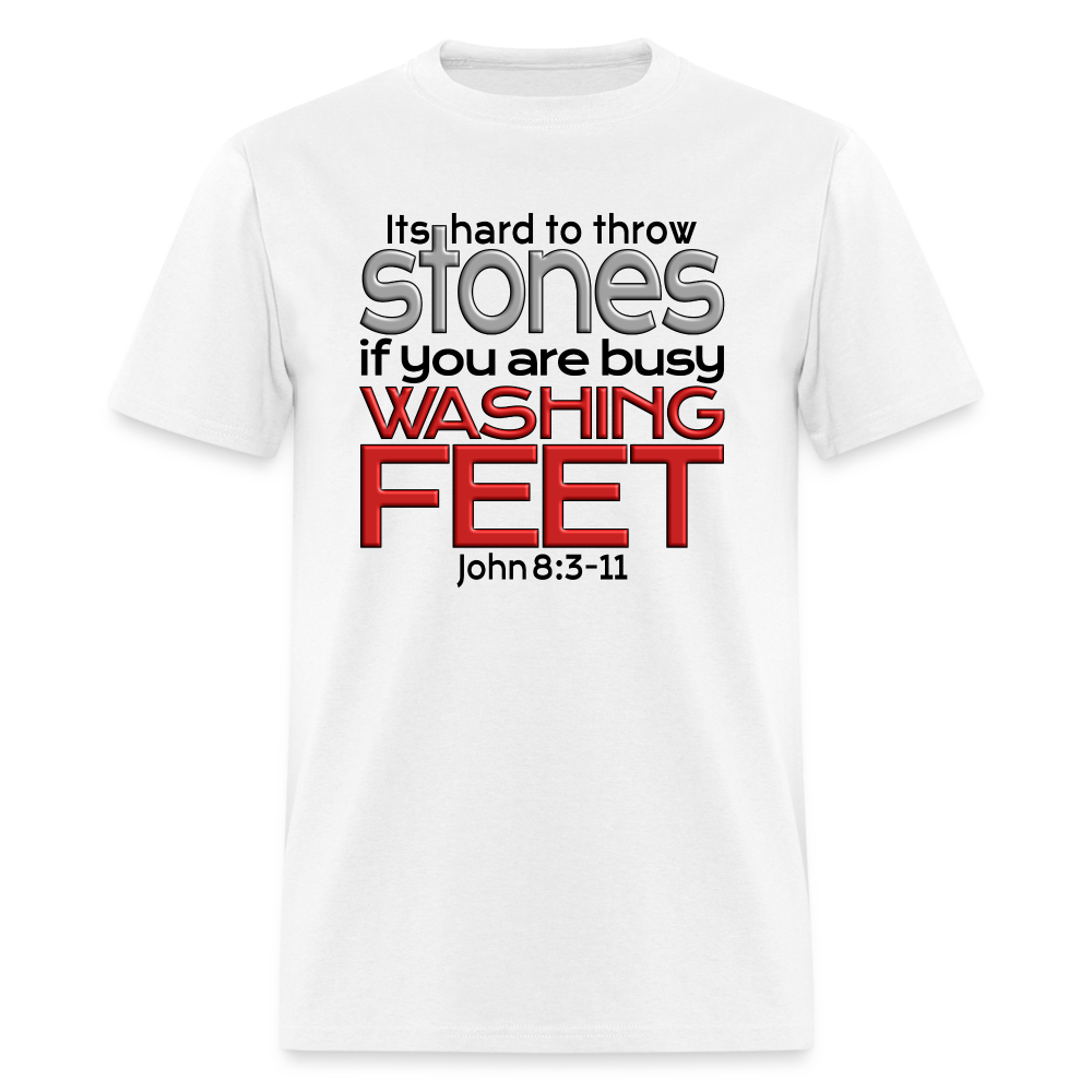 Throwing Stones or Washing Feet - white
