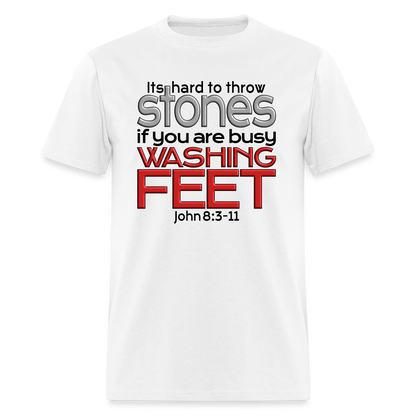 Throwing Stones or Washing Feet - white