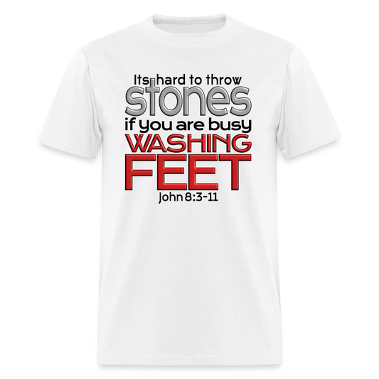 Throwing Stones or Washing Feet - white