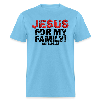 Jesus for My Family - aquatic blue