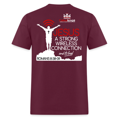 Jesus Strong Wireless Connection - burgundy
