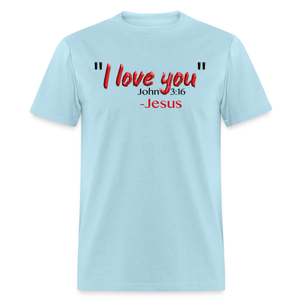 I Love You - powder blue