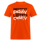 Repent Pray Listen Obey w/Scripture - orange