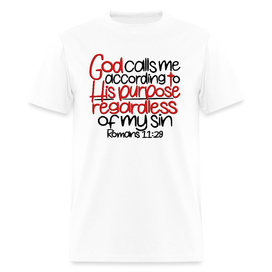 God Calls Me Regardless of My Sin - white