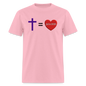 Cross = Love - pink