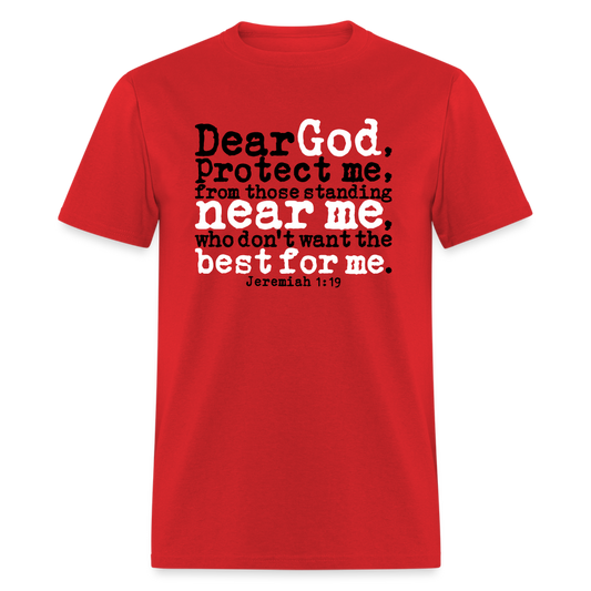 Dear God Protect Me - red