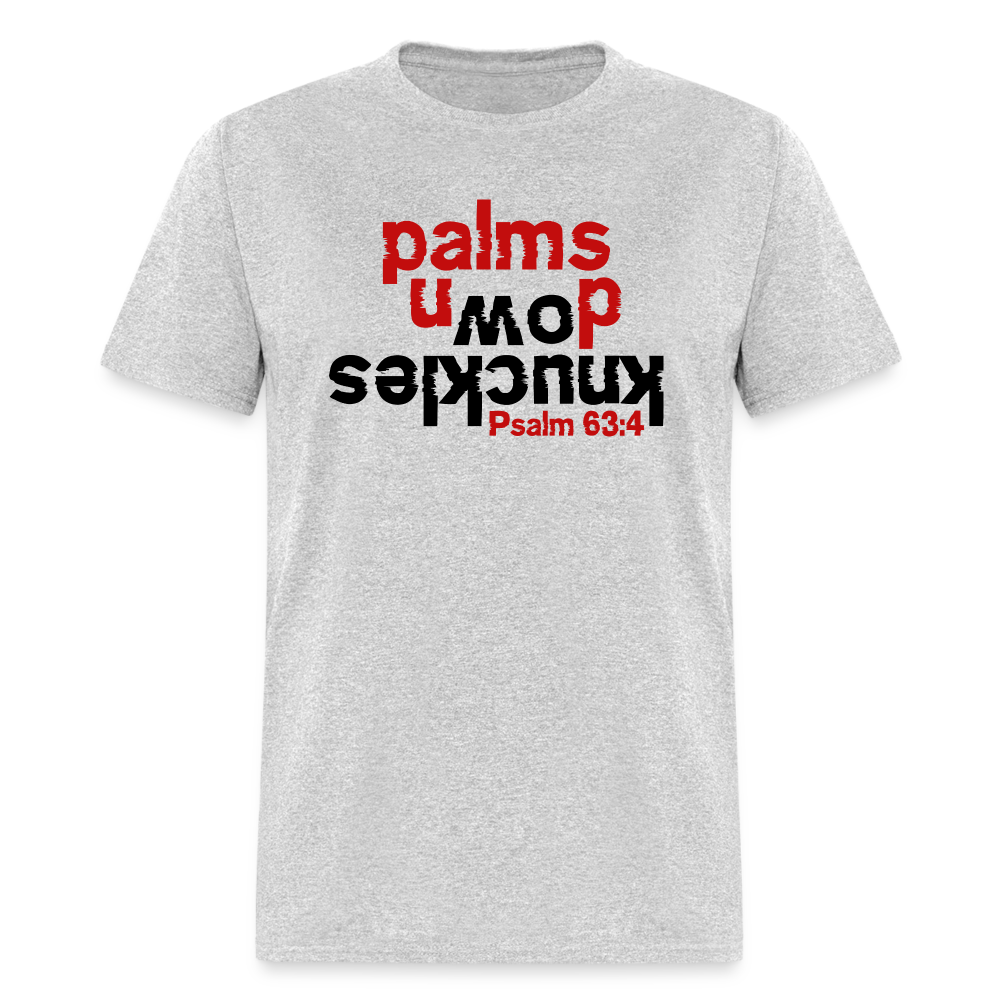 Knuckles Down Palms Up - heather gray