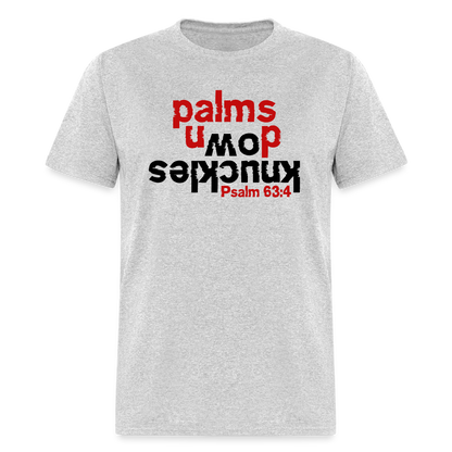 Knuckles Down Palms Up - heather gray