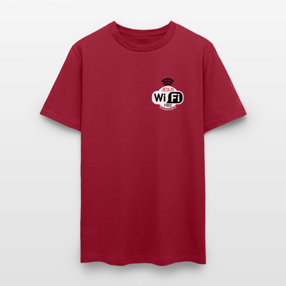 Jesus Strong Wireless Connection - dark red