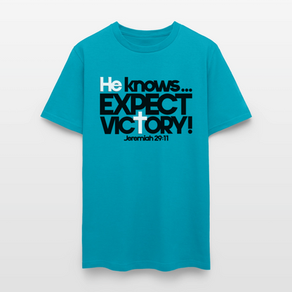 He Knows Expect Victory - turquoise