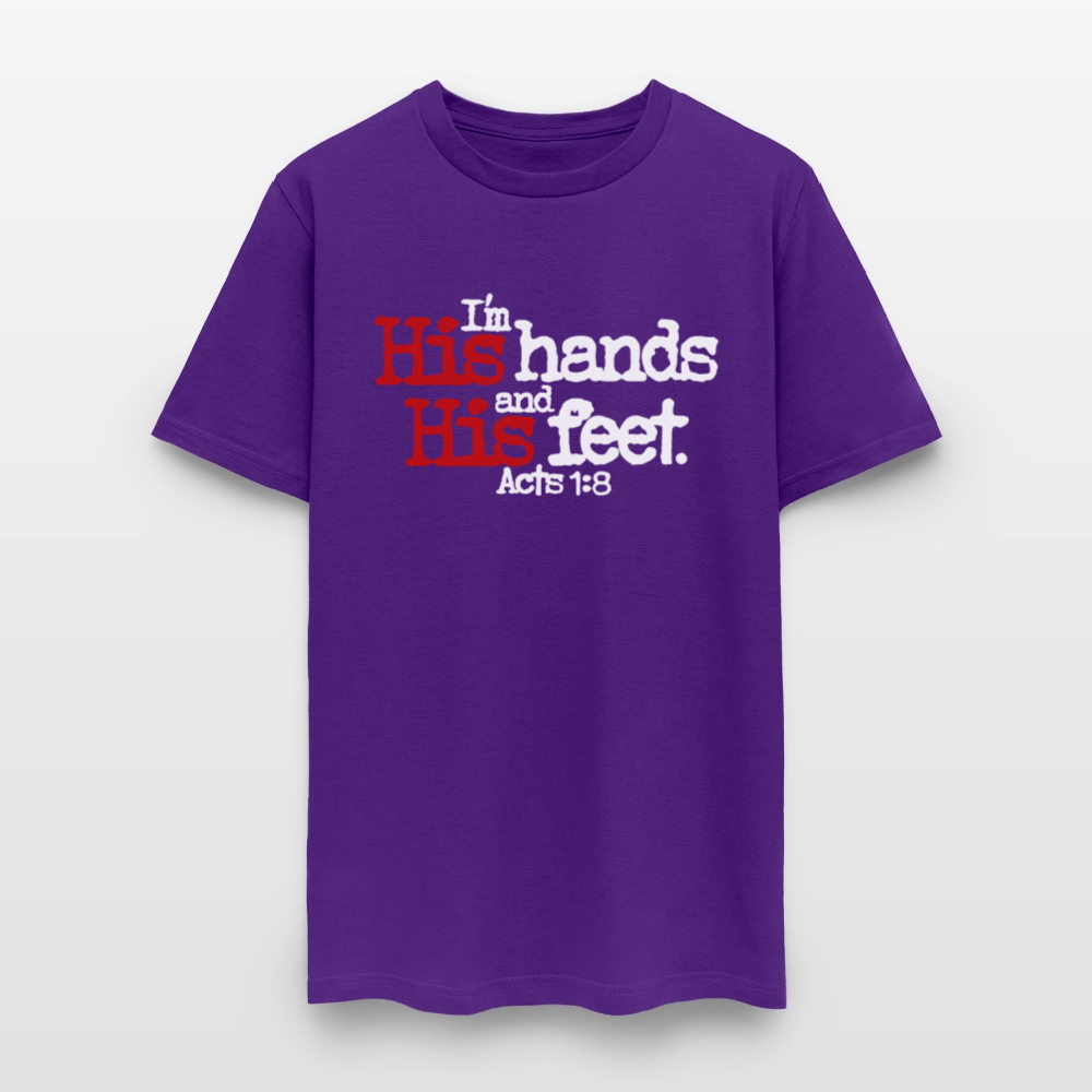 I'm His Hands His Feet - purple