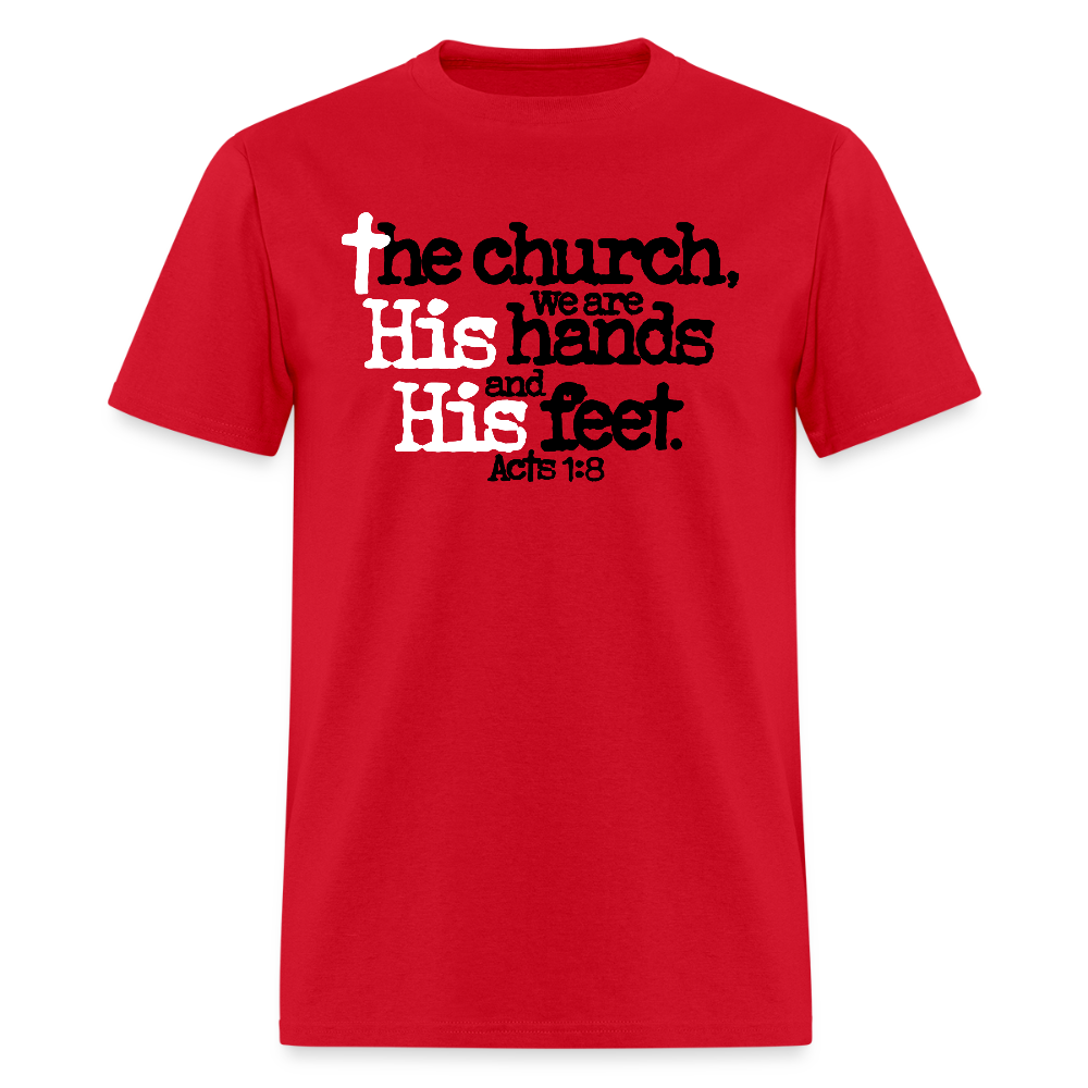 Church His Hands His Feet - red