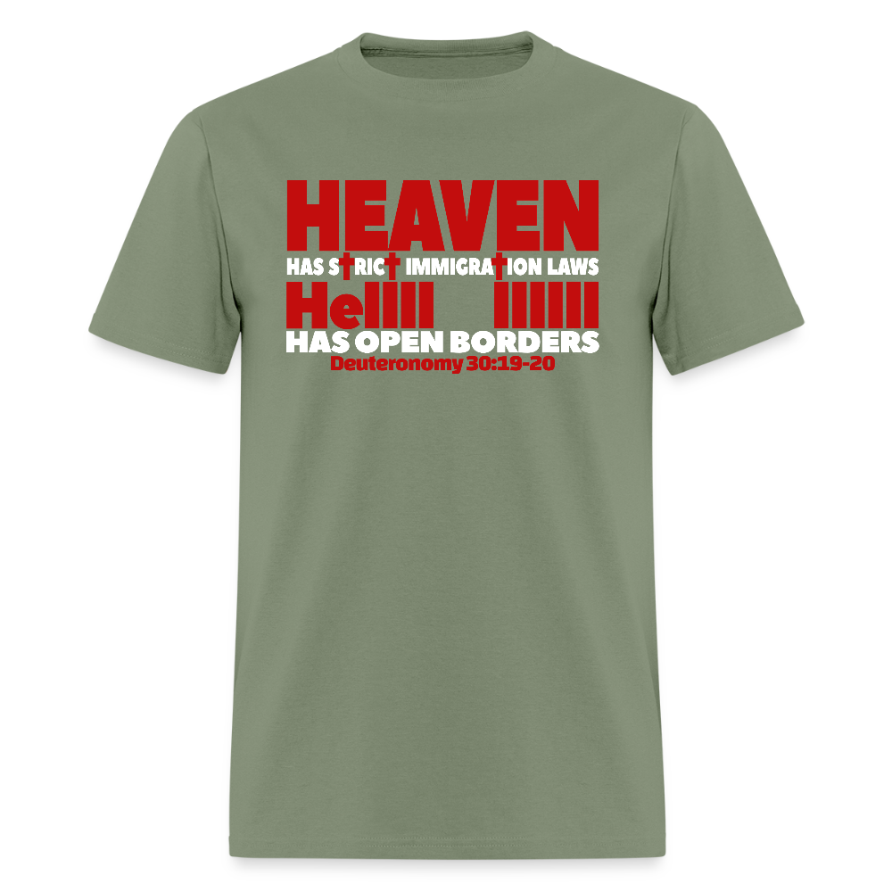 Heaven Has Strict Immigration Laws - military green