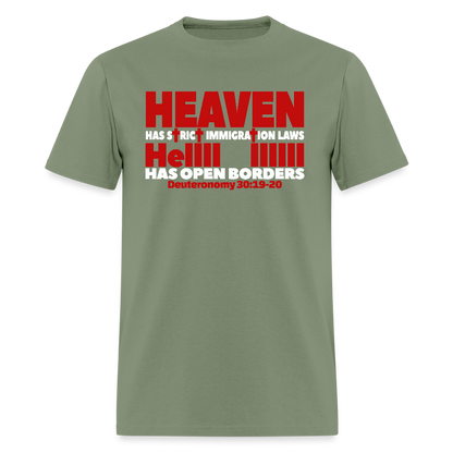 Heaven Has Strict Immigration Laws - military green