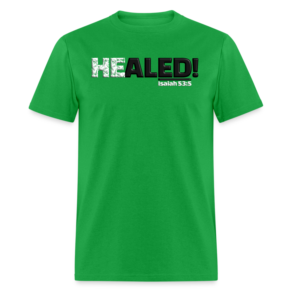 He Healed - bright green
