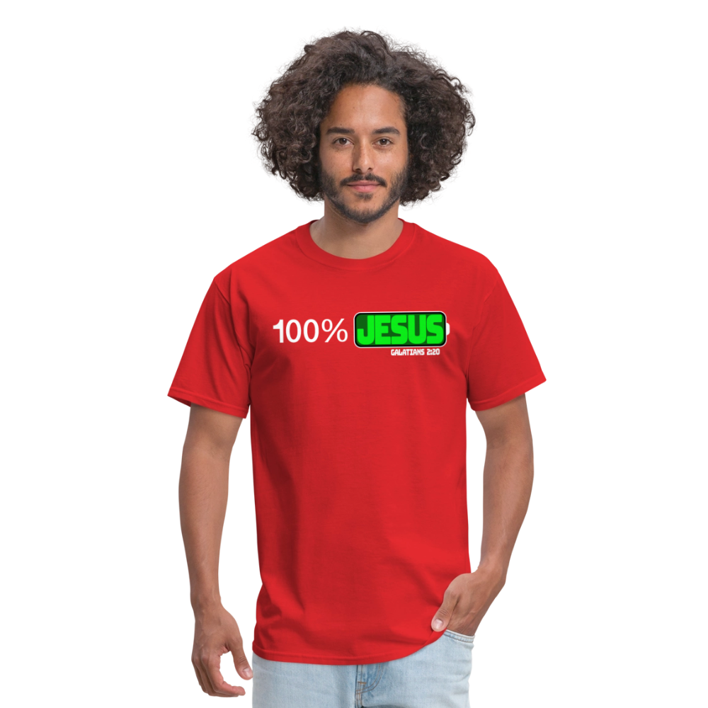 100% Jesus - red