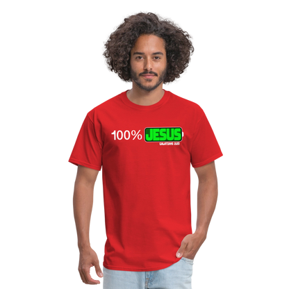 100% Jesus - red