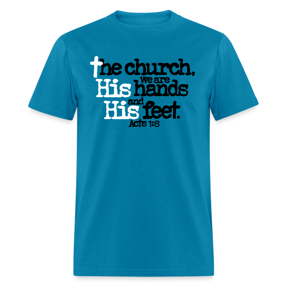 Church His Hands His Feet - turquoise