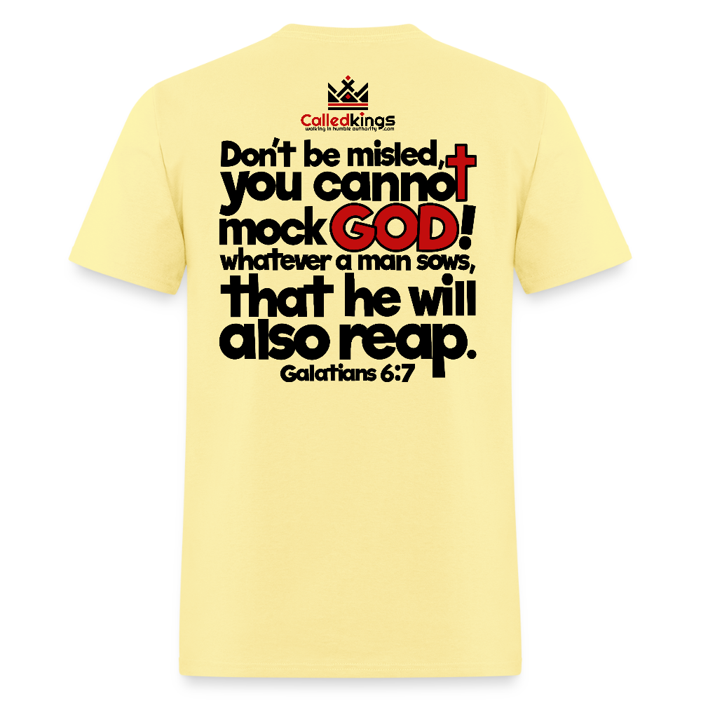 God Will Not Be Mocked - cornsilk