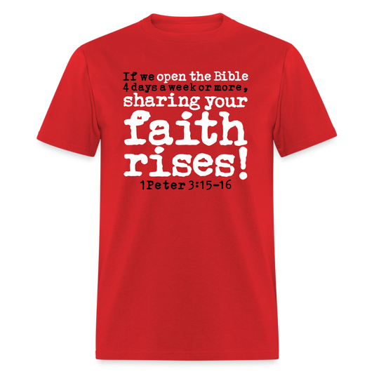 Open Bible Sharing Faith Rises - red