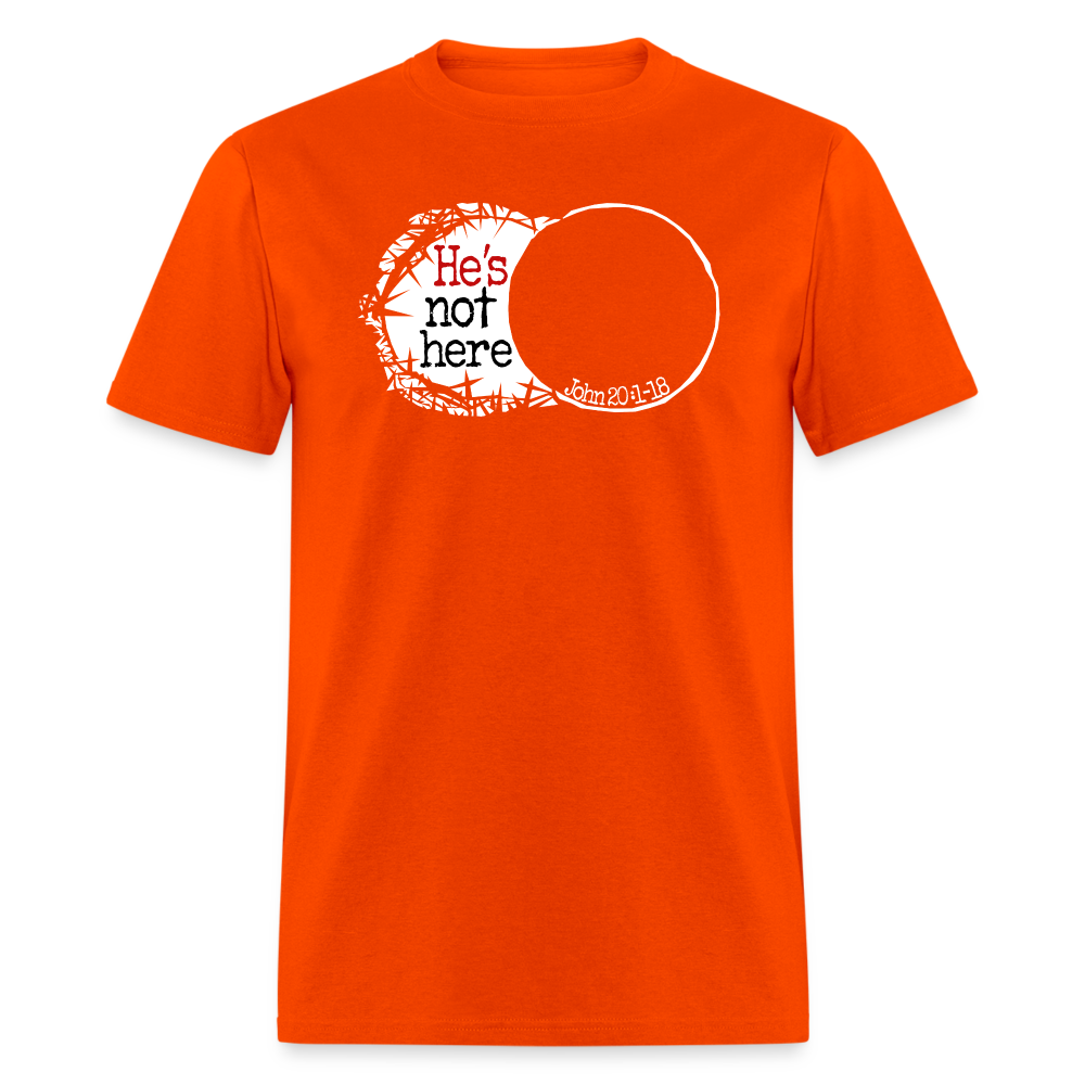 He's Not Here - orange