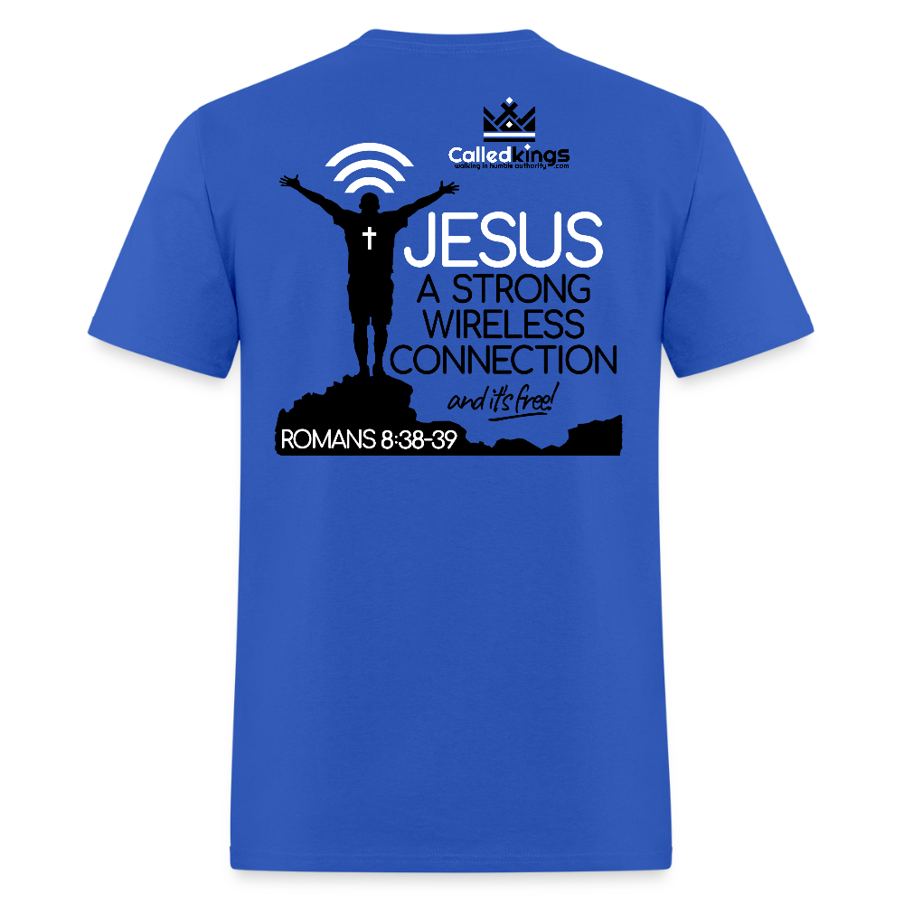 Jesus Strong Wireless Connection - royal blue