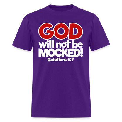 God Will Not Be Mocked - purple